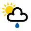 Leichter Regen und Sonne